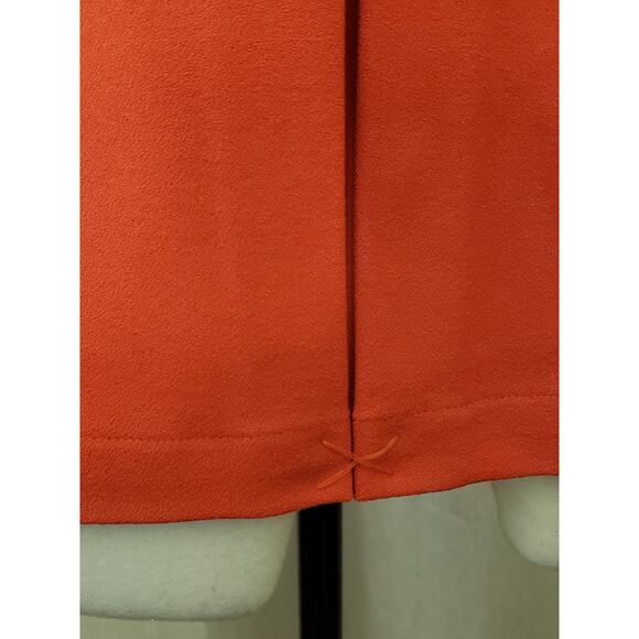 Chico's Gold Square Button Crepe Annatto Orange Boxy Jacket Size 3 (XL/16) - Picture 7 of 12